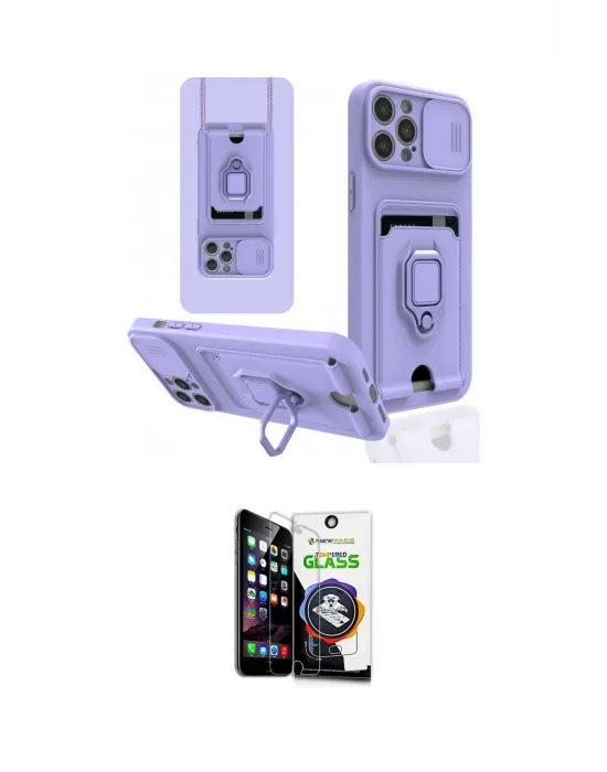 ieg™ iPhone 12 Pro Max Kılıf Vadi Form Prime - Şeffaf Temperli Cam Ekran Koruyucu