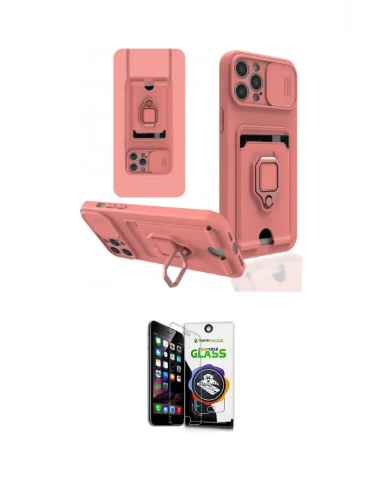 ieg™ iPhone 12 Pro Max Kılıf Vadi Form Prime - Şeffaf Temperli Cam Ekran Koruyucu