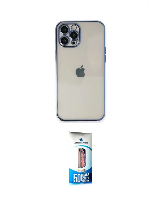 ieg™ iPhone 12 Pro Max Kılıf Vadi Minimal - Siyah 5D Eko Cam Ekran Koruyucu