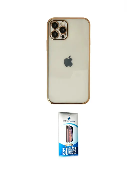 ieg™ iPhone 12 Pro Max Kılıf Vadi Minimal - Siyah 5D Eko Cam Ekran Koruyucu