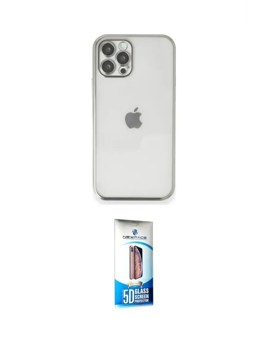 ieg™ iPhone 12 Pro Max Kılıf Vadi Minimal - Siyah 5D Eko Cam Ekran Koruyucu
