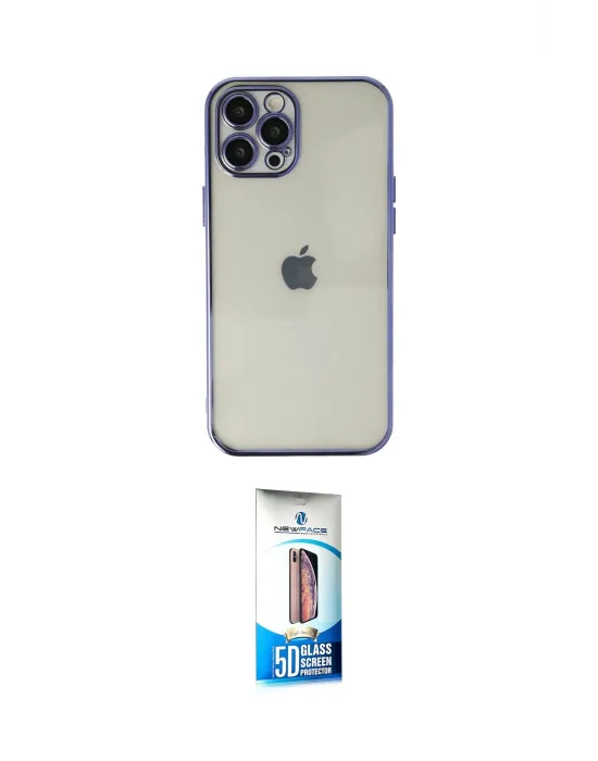 ieg™ iPhone 12 Pro Max Kılıf Vadi Minimal - Siyah 5D Eko Cam Ekran Koruyucu