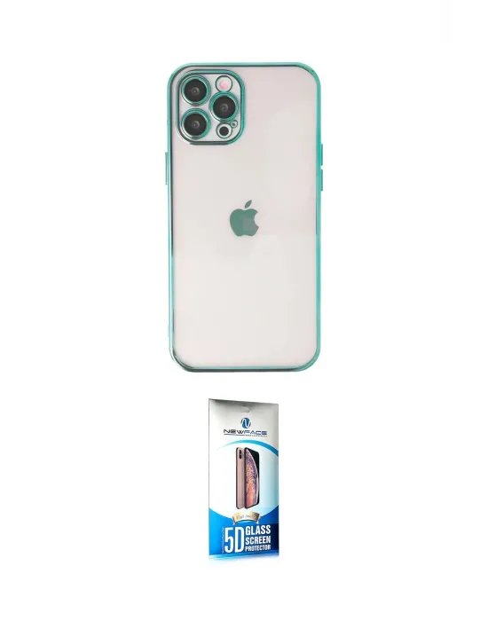 ieg™ iPhone 12 Pro Max Kılıf Vadi Minimal - Siyah 5D Eko Cam Ekran Koruyucu