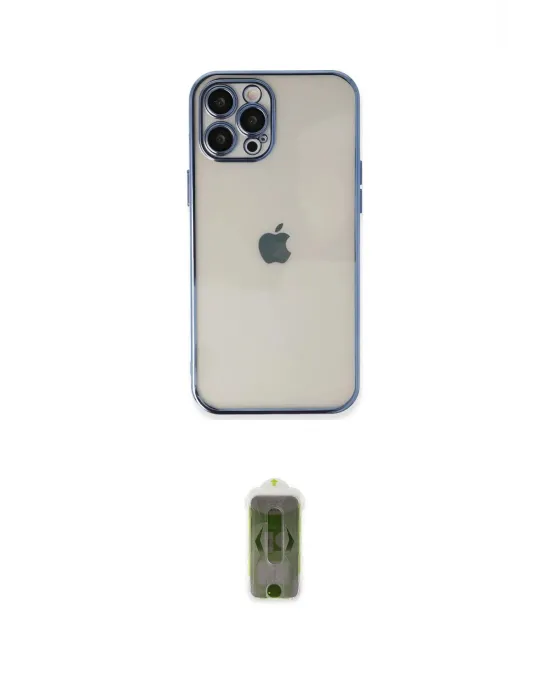 ieg™ iPhone 12 Pro Max Kılıf Vadi Minimal - Siyah Joko Magic 5D Hayalet Cam