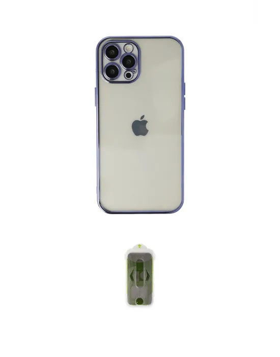 ieg™ iPhone 12 Pro Max Kılıf Vadi Minimal - Siyah Joko Magic 5D Hayalet Cam
