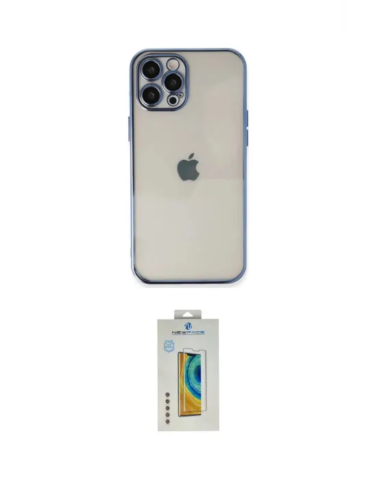 ieg™ iPhone 12 Pro Max Kılıf Vadi Minimal - Siyah Polymer Nano Ekran Koruyucu