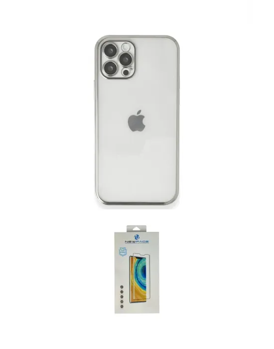 ieg™ iPhone 12 Pro Max Kılıf Vadi Minimal - Siyah Polymer Nano Ekran Koruyucu