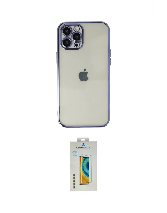 ieg™ iPhone 12 Pro Max Kılıf Vadi Minimal - Siyah Polymer Nano Ekran Koruyucu