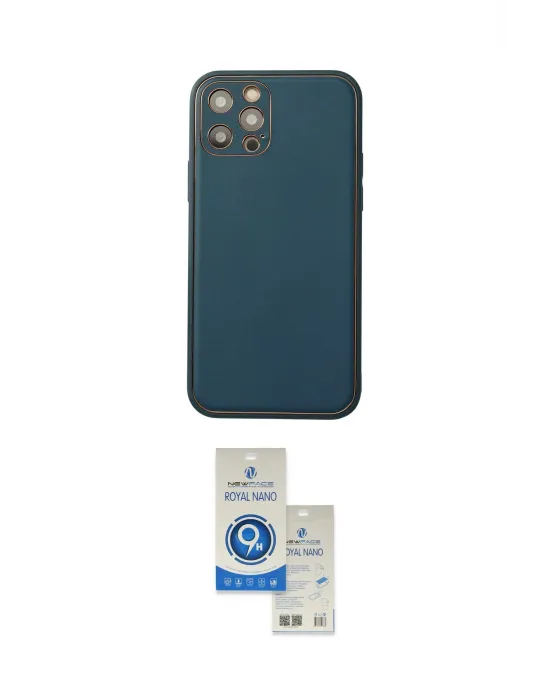 ieg™ iPhone 12 Pro Max Kılıf Yadigar Klasik - Şeffaf Royal Nano Ekran Koruyucu