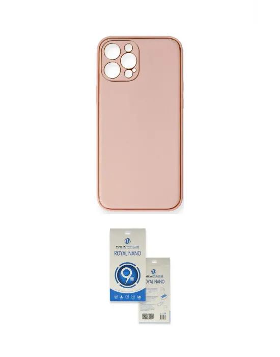 ieg™ iPhone 12 Pro Max Kılıf Yadigar Klasik - Şeffaf Royal Nano Ekran Koruyucu