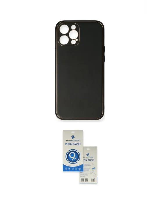 ieg™ iPhone 12 Pro Max Kılıf Yadigar Klasik - Şeffaf Royal Nano Ekran Koruyucu