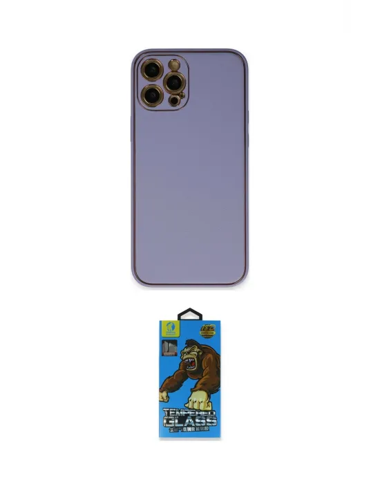 ieg™ iPhone 12 Pro Max Kılıf Yadigar Klasik - Siyah 18D Cam Ekran Koruyucu