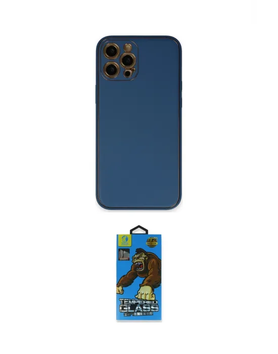 ieg™ iPhone 12 Pro Max Kılıf Yadigar Klasik - Siyah 18D Cam Ekran Koruyucu