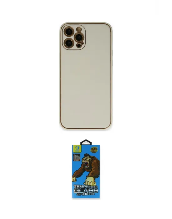 ieg™ iPhone 12 Pro Max Kılıf Yadigar Klasik - Siyah 18D Cam Ekran Koruyucu