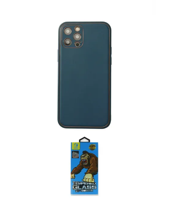 ieg™ iPhone 12 Pro Max Kılıf Yadigar Klasik - Siyah 18D Cam Ekran Koruyucu