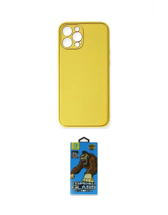 ieg™ iPhone 12 Pro Max Kılıf Yadigar Klasik - Siyah 18D Cam Ekran Koruyucu