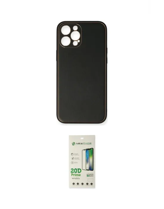 ieg™ iPhone 12 Pro Max Kılıf Yadigar Klasik - Siyah 20D Premium Cam Ekran Koruyucu