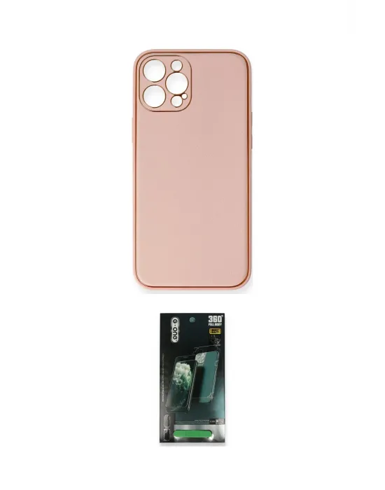 ieg™ iPhone 12 Pro Max Kılıf Yadigar Klasik - Siyah 360 Mat Full Body Arka Koruyucu