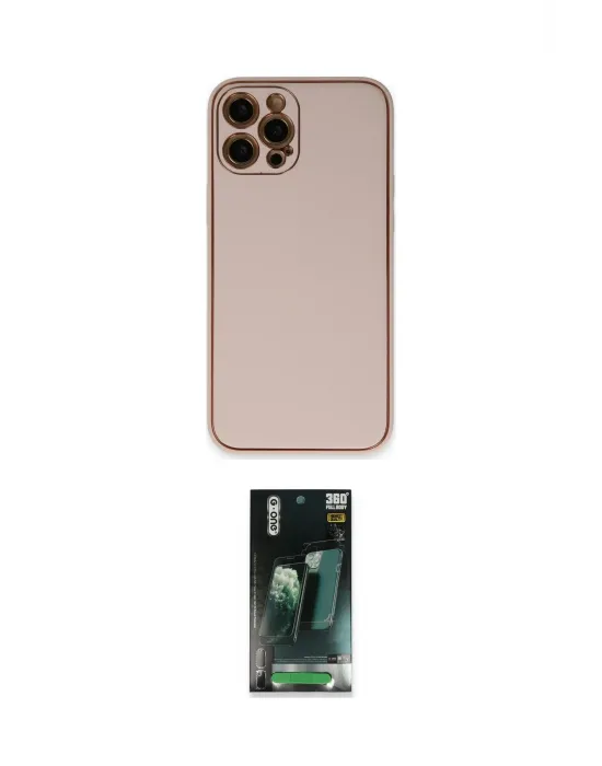 ieg™ iPhone 12 Pro Max Kılıf Yadigar Klasik - Siyah 360 Mat Full Body Arka Koruyucu