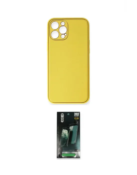 ieg™ iPhone 12 Pro Max Kılıf Yadigar Klasik - Siyah 360 Mat Full Body Arka Koruyucu