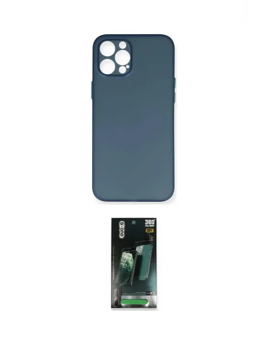 ieg™ iPhone 12 Pro Max Kılıf Yadigar Yansıma Serisi - Şeffaf 360 Full Body Arka Koruyucu