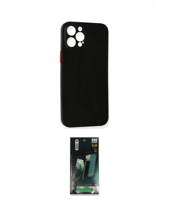 ieg™ iPhone 12 Pro Max Kılıf Yadigar Yansıma Serisi - Şeffaf 360 Full Body Arka Koruyucu