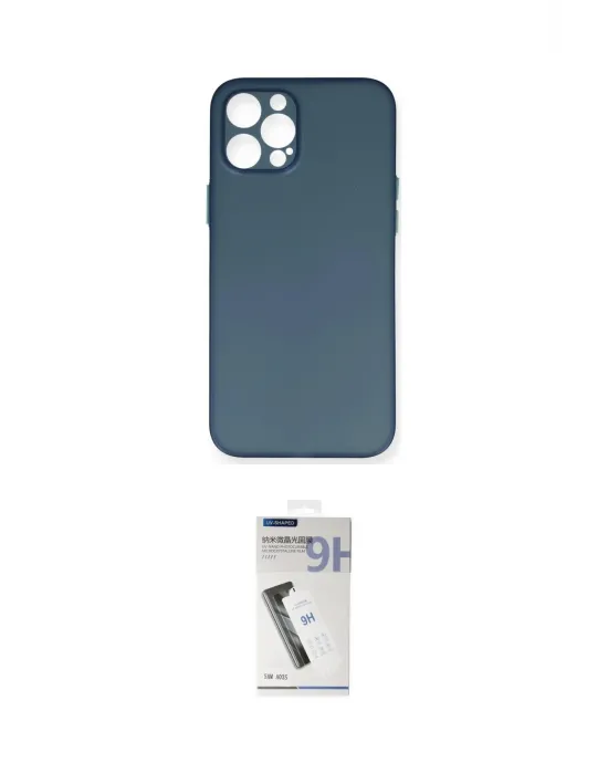ieg™ iPhone 12 Pro Max Kılıf Yadigar Yansıma Serisi - Şeffaf Uv Polymer Nano Ekran Koruyucu