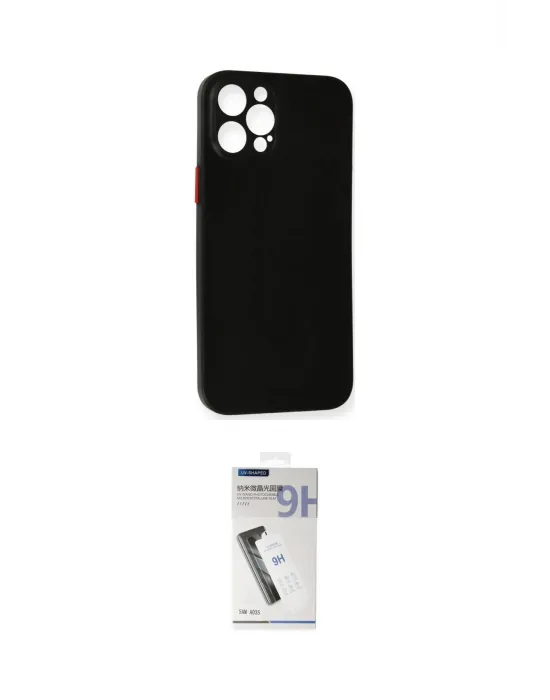 ieg™ iPhone 12 Pro Max Kılıf Yadigar Yansıma Serisi - Şeffaf Uv Polymer Nano Ekran Koruyucu