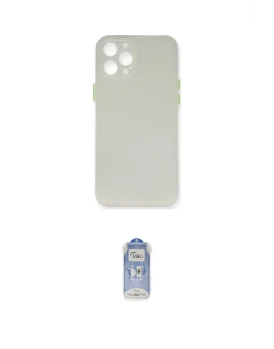 ieg™ iPhone 12 Pro Max Kılıf Yadigar Yansıma Serisi - Siyah Joko Magic 5D Cam