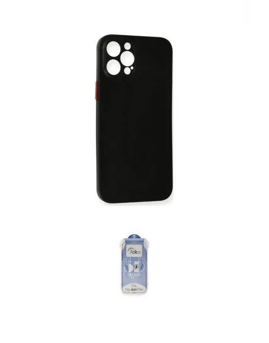 ieg™ iPhone 12 Pro Max Kılıf Yadigar Yansıma Serisi - Siyah Joko Magic 5D Cam