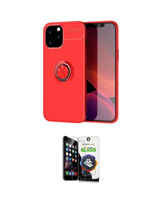 ieg™ iPhone 12 Pro Max Kılıf Yankı Form Prime - Şeffaf Temperli Cam Ekran Koruyucu