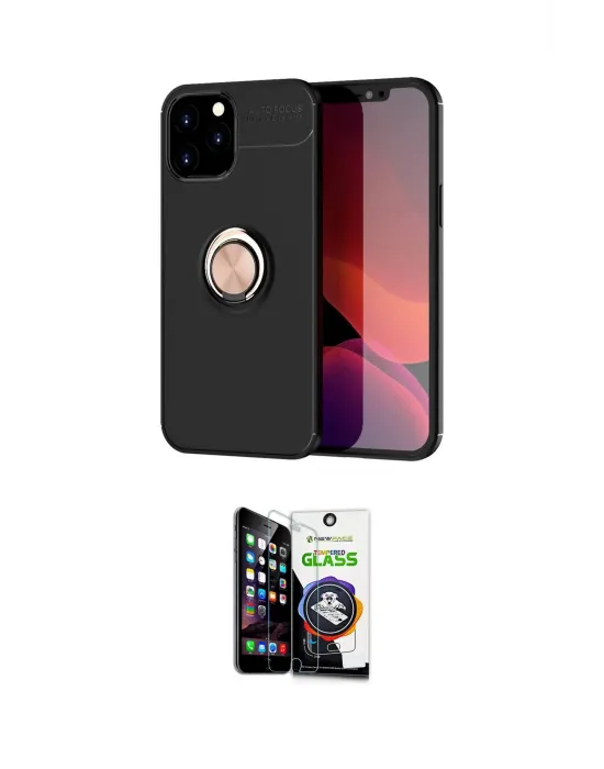 ieg™ iPhone 12 Pro Max Kılıf Yankı Form Prime - Şeffaf Temperli Cam Ekran Koruyucu
