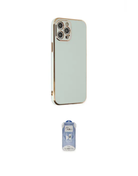 ieg™ iPhone 12 Pro Max Kılıf Yankı Serisi - Siyah Joko Magic 5D Cam