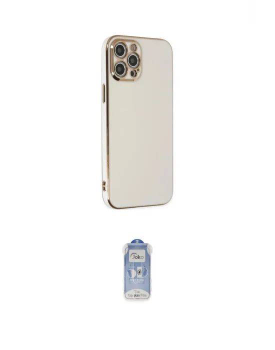 ieg™ iPhone 12 Pro Max Kılıf Yankı Serisi - Siyah Joko Magic 5D Cam