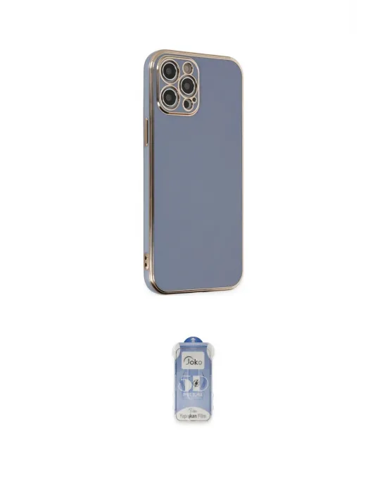 ieg™ iPhone 12 Pro Max Kılıf Yankı Serisi - Siyah Joko Magic 5D Cam