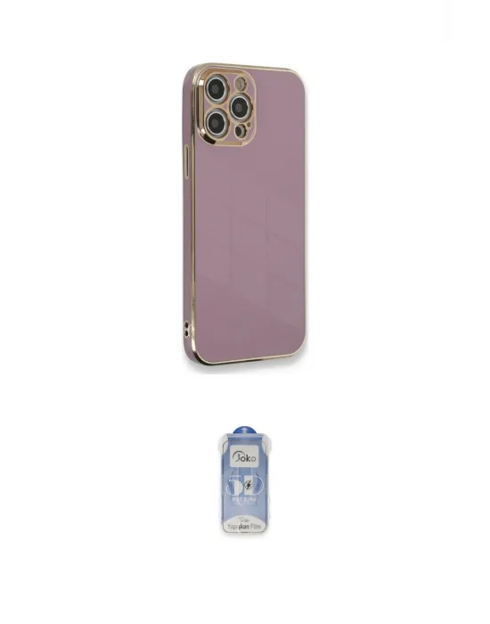 ieg™ iPhone 12 Pro Max Kılıf Yankı Serisi - Siyah Joko Magic 5D Cam