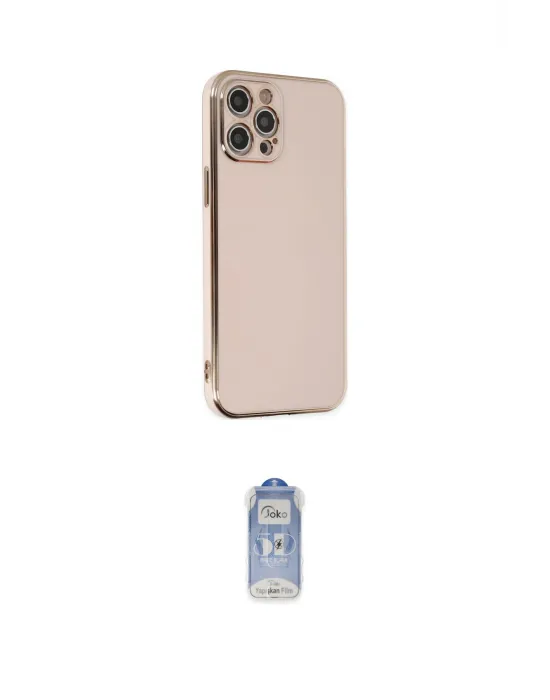 ieg™ iPhone 12 Pro Max Kılıf Yankı Serisi - Siyah Joko Magic 5D Cam
