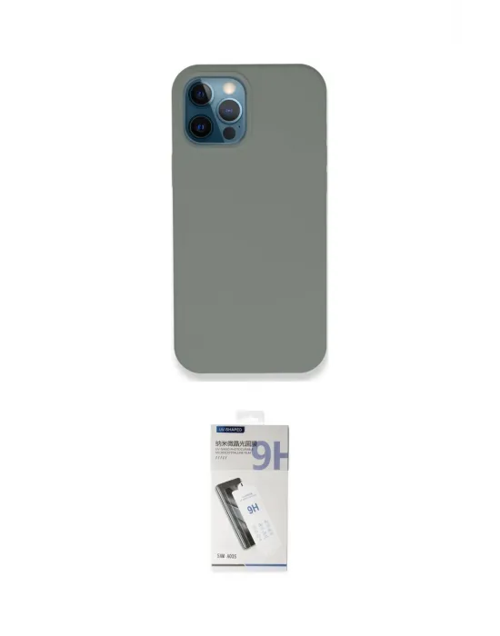 ieg™ iPhone 12 Pro Max Kılıf Zirve Modern Özel Seri - Şeffaf Uv Polymer Nano Ekran Koruyucu