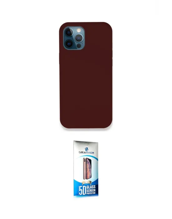 ieg™ iPhone 12 Pro Max Kılıf Zirve Modern Özel Seri - Siyah 5D Eko Cam Ekran Koruyucu