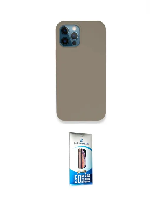 ieg™ iPhone 12 Pro Max Kılıf Zirve Modern Özel Seri - Siyah 5D Eko Cam Ekran Koruyucu