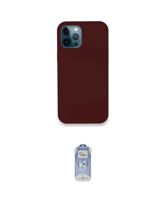 ieg™ iPhone 12 Pro Max Kılıf Zirve Modern Özel Seri - Siyah Joko Magic 5D Cam