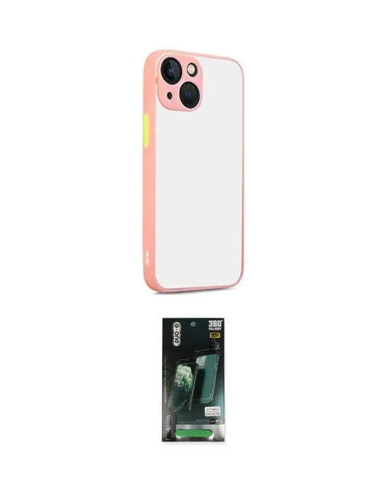 ieg™ iPhone 13 Kılıf Ahenk Çizgi Serisi - Şeffaf 360 Full Body Arka Koruyucu