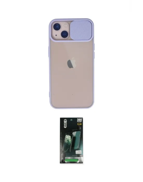 ieg™ iPhone 13 Kılıf Vadi Çizgi - Şeffaf 360 Full Body Arka Koruyucu