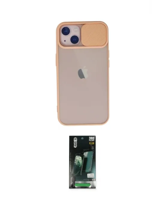 ieg™ iPhone 13 Kılıf Vadi Çizgi - Şeffaf 360 Full Body Arka Koruyucu