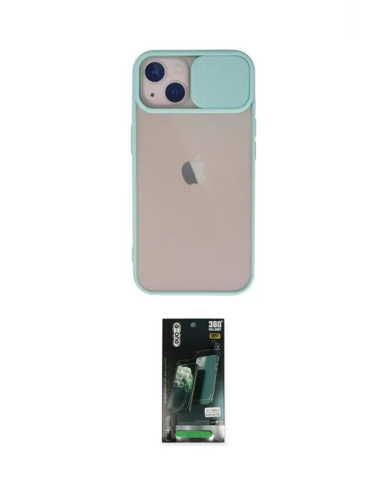 ieg™ iPhone 13 Kılıf Vadi Çizgi - Şeffaf 360 Full Body Arka Koruyucu