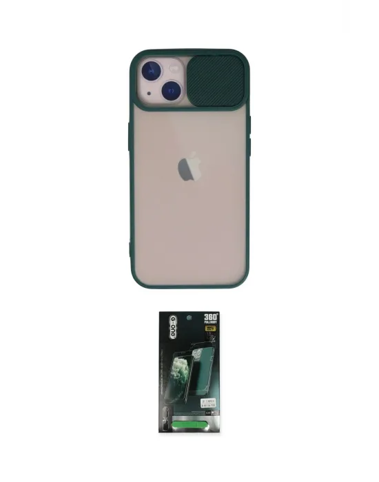 ieg™ iPhone 13 Kılıf Vadi Çizgi - Şeffaf 360 Full Body Arka Koruyucu