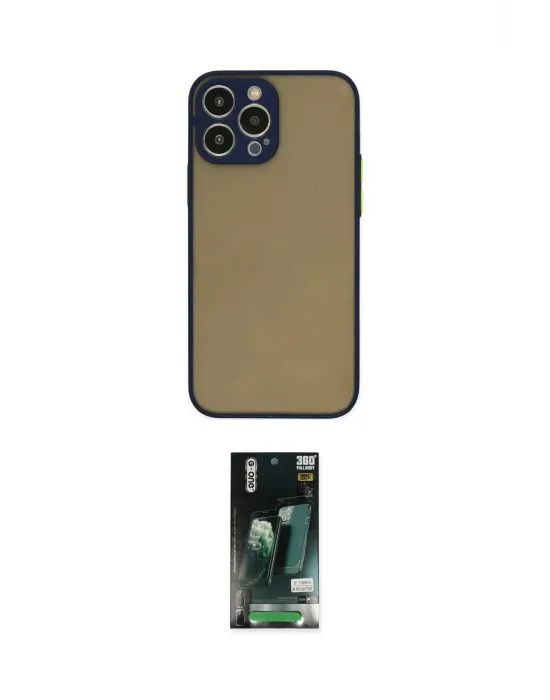 ieg™ iPhone 13 Pro Kılıf Ahenk Çizgi Serisi - Şeffaf 360 Full Body Arka Koruyucu