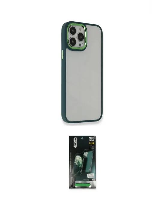 ieg™ iPhone 13 Pro Kılıf Eksen Doku Prime - Şeffaf 360 Full Body Arka Koruyucu
