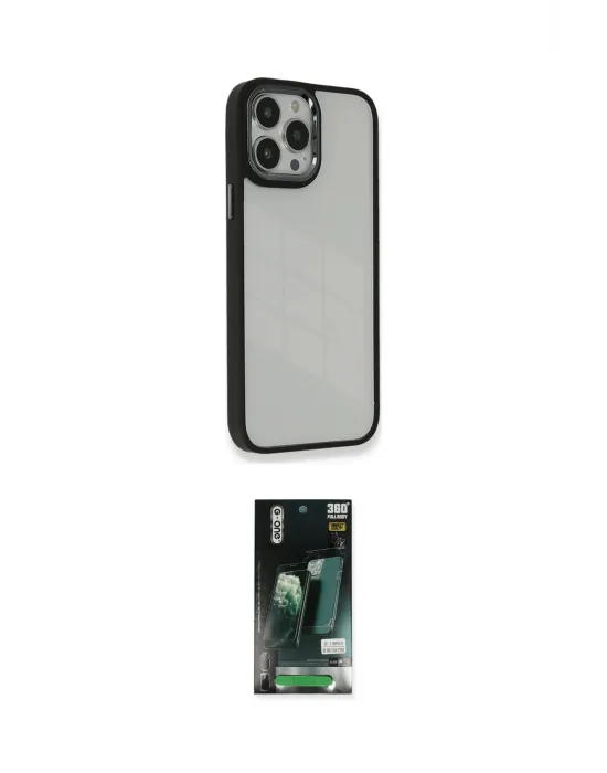 ieg™ iPhone 13 Pro Kılıf Eksen Doku Prime - Şeffaf 360 Full Body Arka Koruyucu