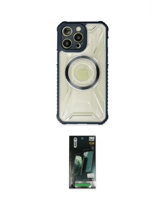 ieg™ iPhone 13 Pro Kılıf Kutup Modern - Şeffaf 360 Full Body Arka Koruyucu